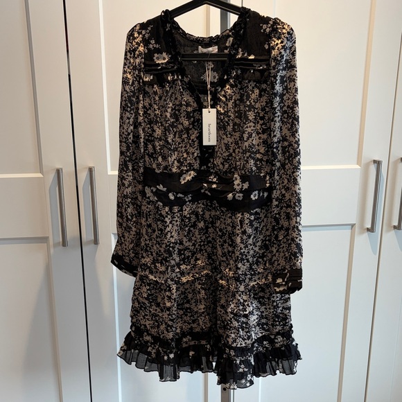 Heartloom Black and Cream Floral Dress - Picture 2 of 9